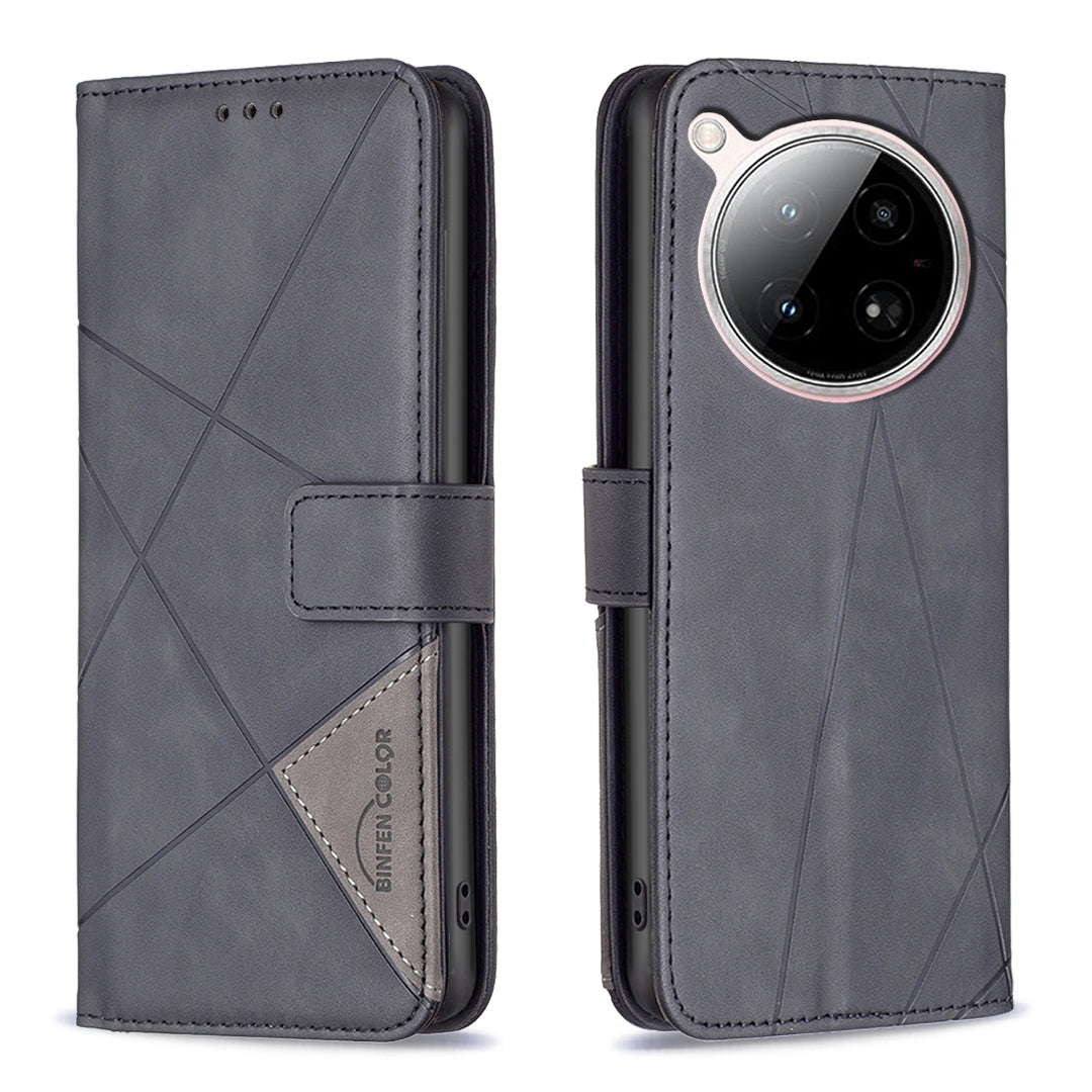 Infinix Zero 40 4G Rhombus Texture Leather Phone Case with Magnetic Buckle and Card Holder