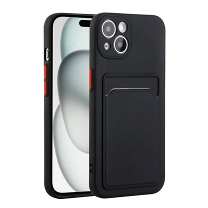 Apple iPhone 15 Plus Shockproof TPU Case with Card Holder - Durable & Lightweight Design