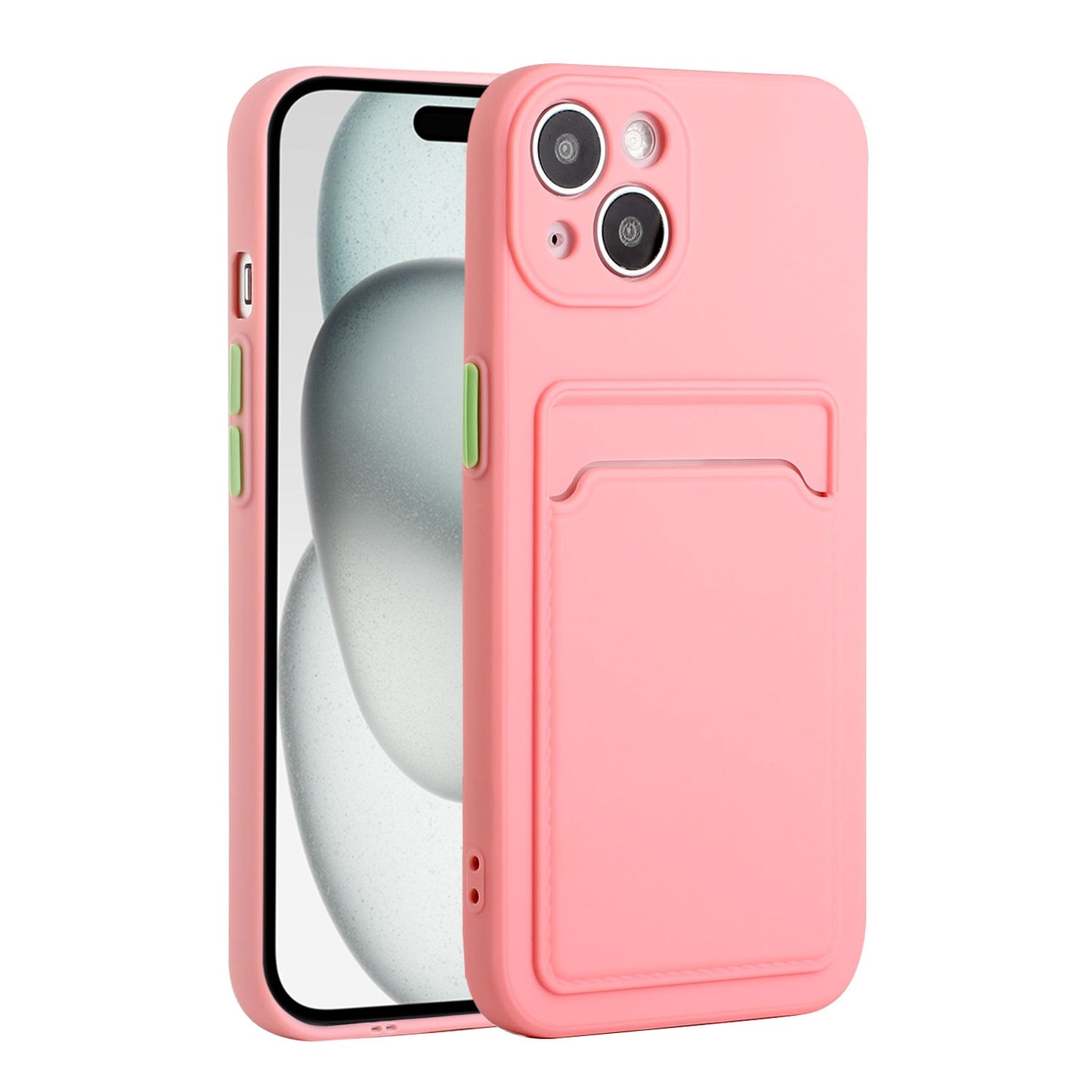 Apple iPhone 15 Plus Shockproof TPU Case with Card Holder - Durable & Lightweight Design