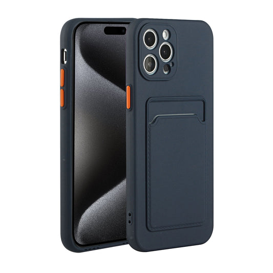 Apple iPhone 15 Pro Max Shockproof TPU Case with Card Holder - Durable & Lightweight Design