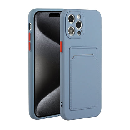 Apple iPhone 15 Pro Max Shockproof TPU Case with Card Holder - Durable & Lightweight Design