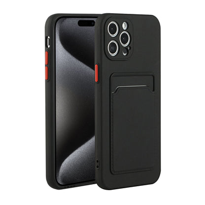 Apple iPhone 15 Pro Max Shockproof TPU Case with Card Holder - Durable & Lightweight Design