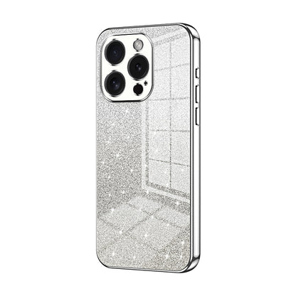 iPhone 15 Pro Luxurious Electroplated Gradient Glitter Powder Case - Enhanced Lens Protection