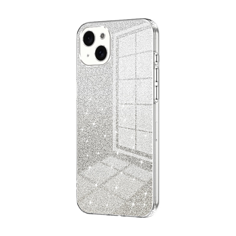 iPhone 15 Plus Luxurious Electroplated Gradient Glitter Powder Case - Enhanced Lens Protection