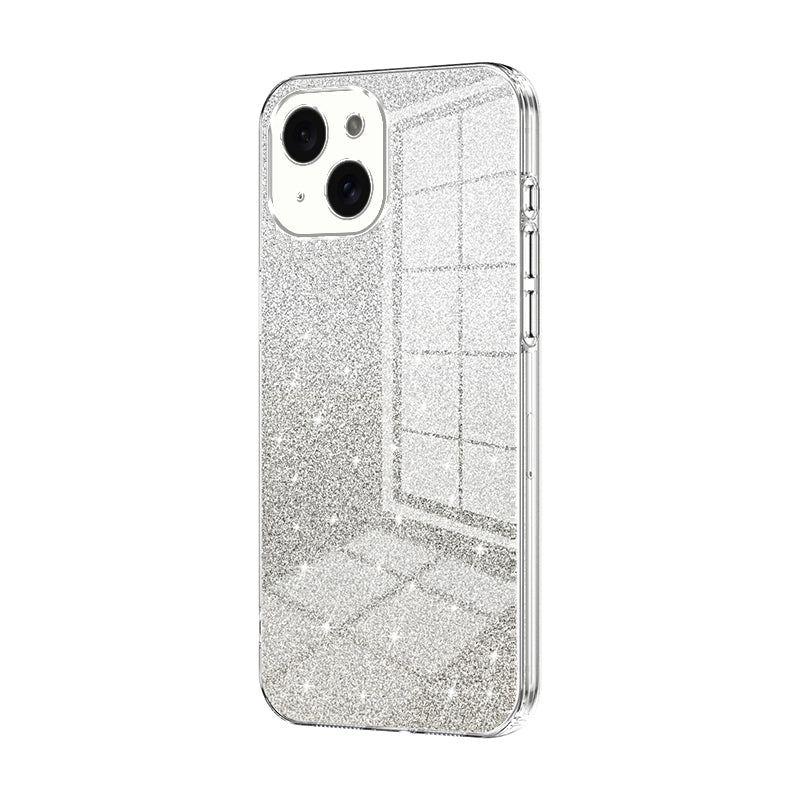 iPhone 15 Luxurious Electroplated Gradient Glitter Powder Case - Enhanced Lens Protection