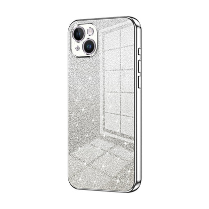 iPhone 14 Plus Luxurious Electroplated Gradient Glitter Powder Case - Enhanced Lens Protection