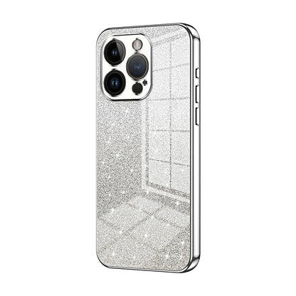 iPhone 14 Pro Luxurious Electroplated Gradient Glitter Powder Case - Enhanced Lens Protection