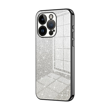 iPhone 14 Pro Luxurious Electroplated Gradient Glitter Powder Case - Enhanced Lens Protection