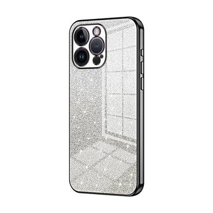 iPhone 14 Pro Max Luxurious Electroplated Gradient Glitter Powder Case - Enhanced Lens Protection