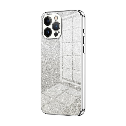 iPhone 13 Pro Max Luxurious Electroplated Gradient Glitter Powder Case - Enhanced Lens Protection