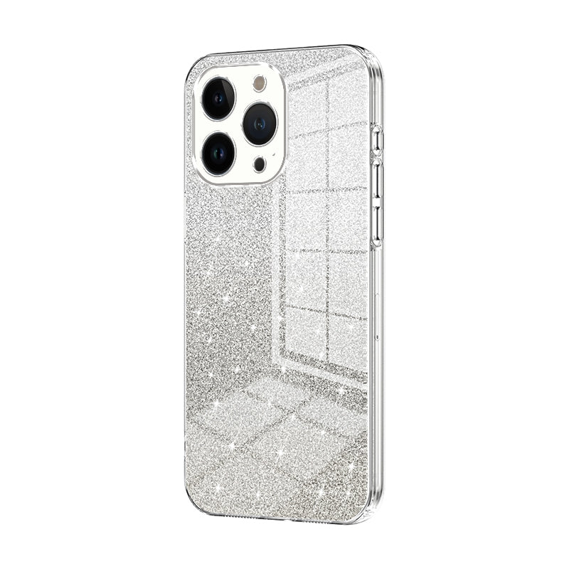 iPhone 13 Pro Luxurious Electroplated Gradient Glitter Powder Case - Enhanced Lens Protection