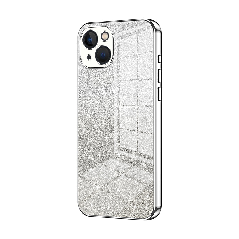 iPhone 13 Luxurious Electroplated Gradient Glitter Powder Case - Enhanced Lens Protection