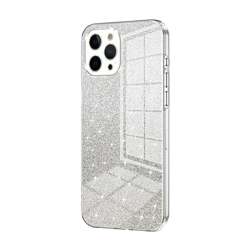 iPhone 12 Pro Max Luxurious Electroplated Gradient Glitter Powder Case - Enhanced Lens Protection