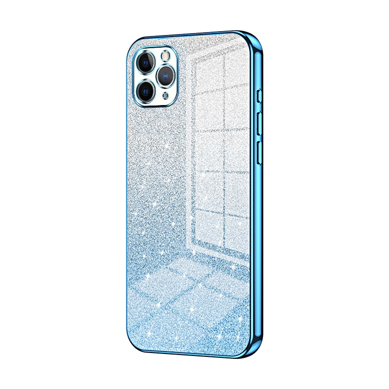 iPhone 11 Pro Max Luxurious Electroplated Gradient Glitter Powder Case - Enhanced Lens Protection