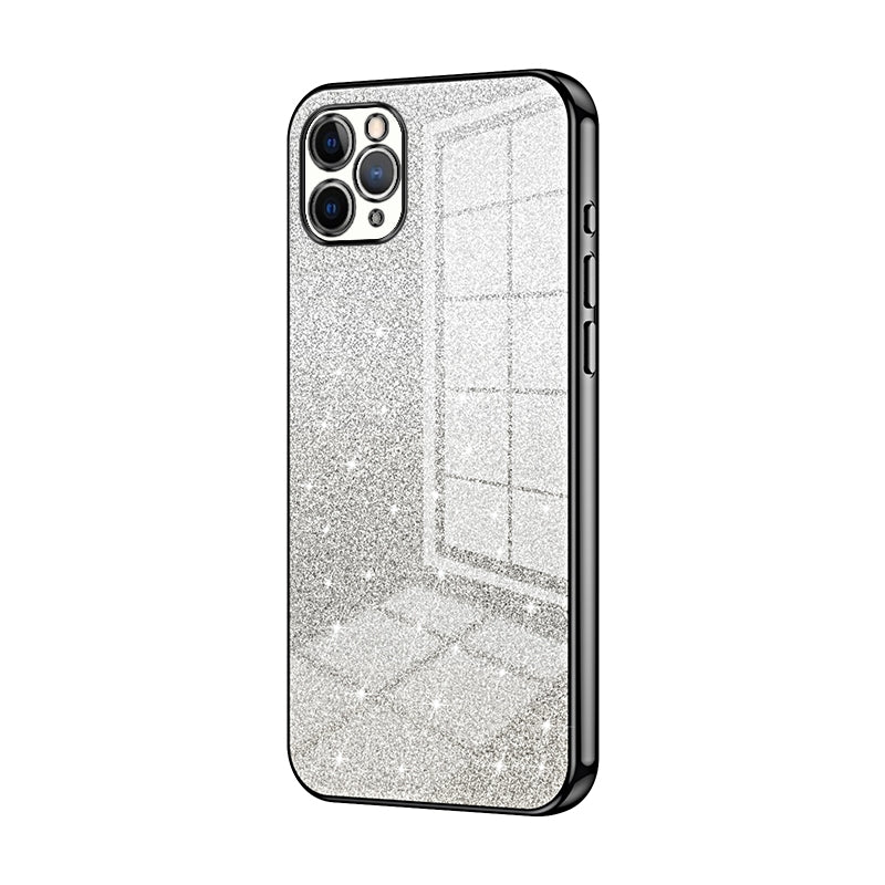 iPhone 11 Pro Max Luxurious Electroplated Gradient Glitter Powder Case - Enhanced Lens Protection