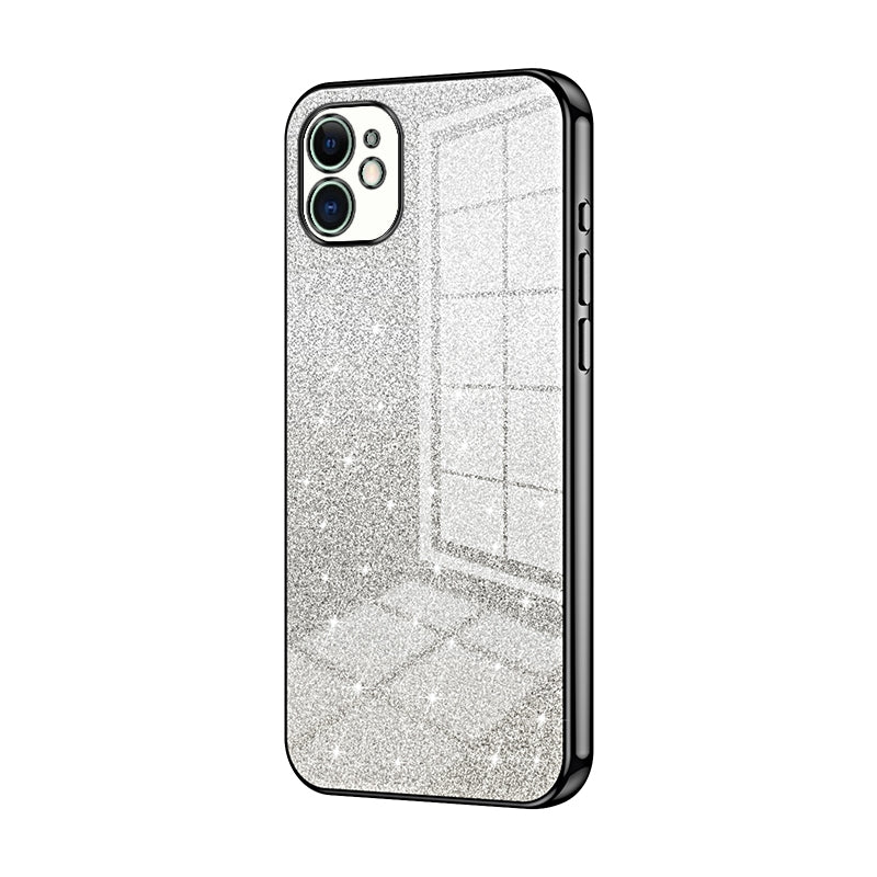 iPhone 11 Luxurious Electroplated Gradient Glitter Powder Case - Enhanced Lens Protection