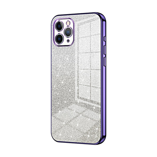 iPhone 11 Pro Luxurious Electroplated Gradient Glitter Powder Case - Enhanced Lens Protection