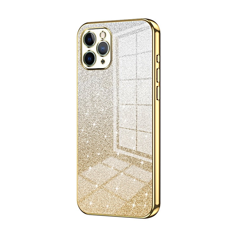 iPhone 11 Pro Luxurious Electroplated Gradient Glitter Powder Case - Enhanced Lens Protection