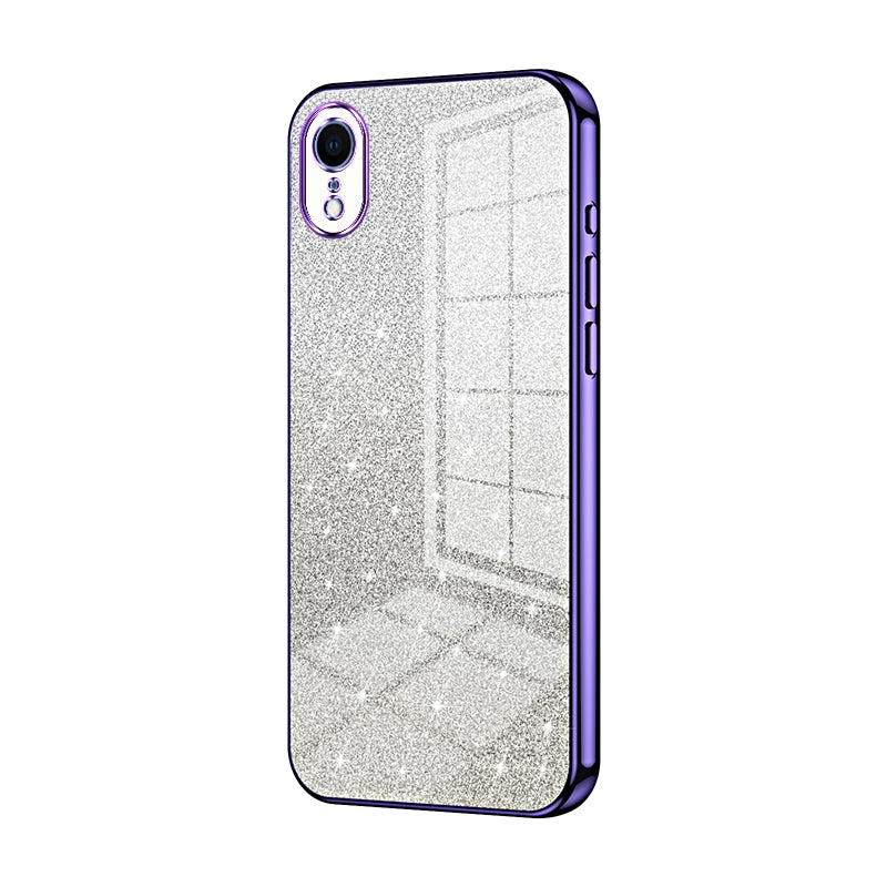 iPhone XR Luxurious Electroplated Gradient Glitter Powder Case - Enhanced Lens Protection
