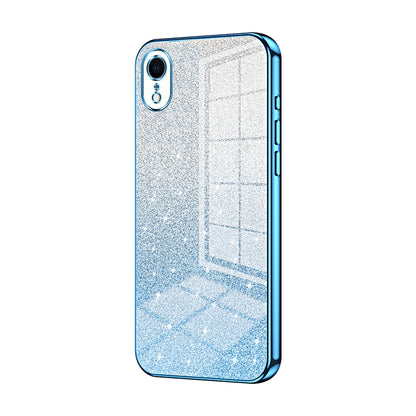 iPhone XR Luxurious Electroplated Gradient Glitter Powder Case - Enhanced Lens Protection