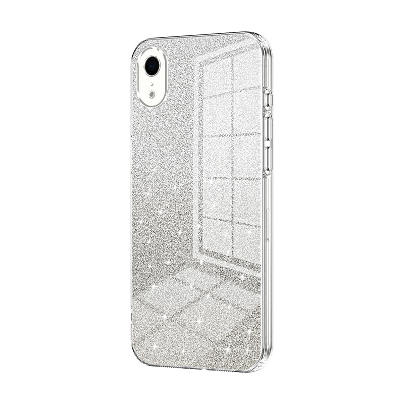iPhone XR Luxurious Electroplated Gradient Glitter Powder Case - Enhanced Lens Protection