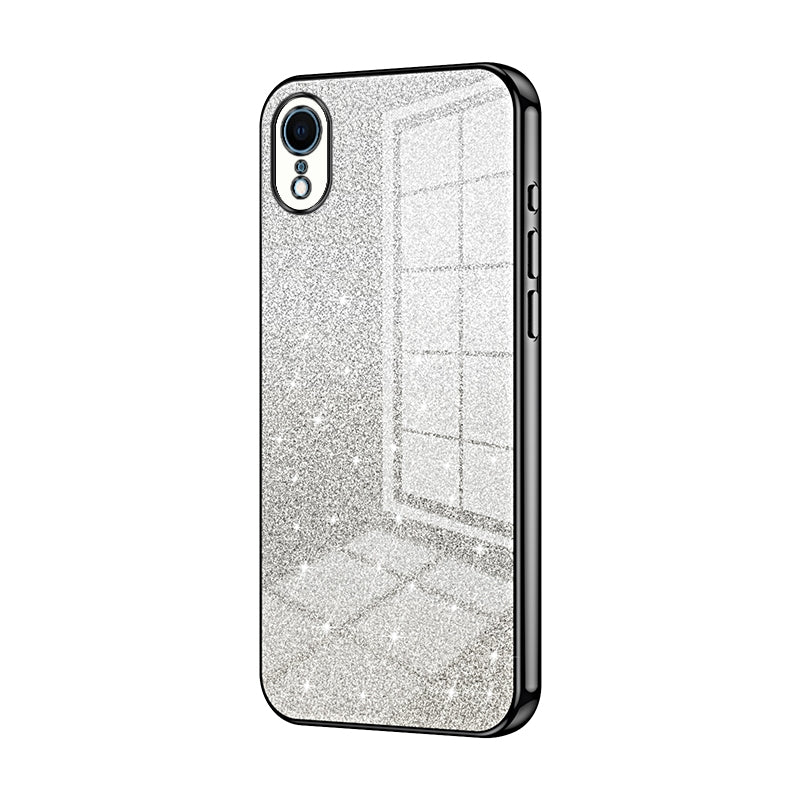 iPhone XR Luxurious Electroplated Gradient Glitter Powder Case - Enhanced Lens Protection
