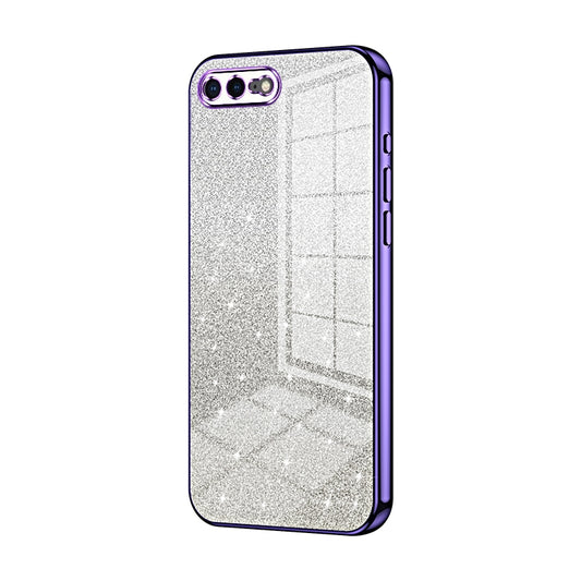 iPhone 8 Plus Luxurious Electroplated Gradient Glitter Powder Case - Enhanced Lens Protection