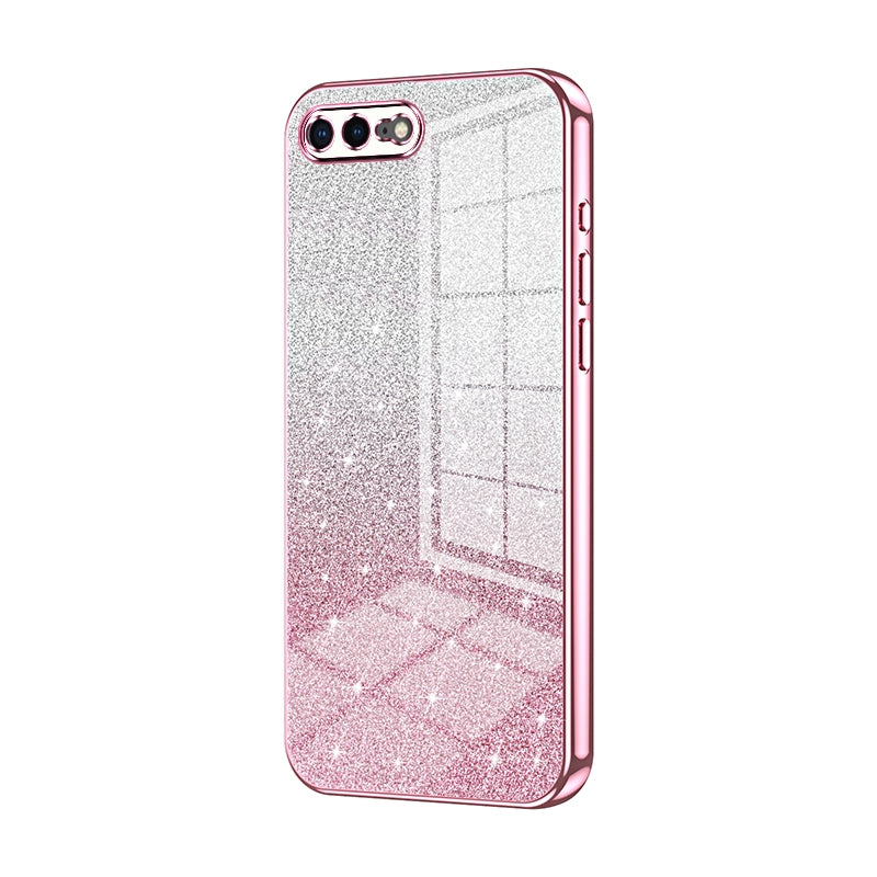 iPhone 7 Plus Luxurious Electroplated Gradient Glitter Powder Case - Enhanced Lens Protection