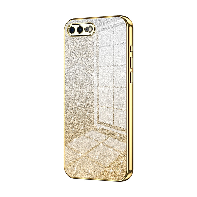iPhone 7 Plus Luxurious Electroplated Gradient Glitter Powder Case - Enhanced Lens Protection