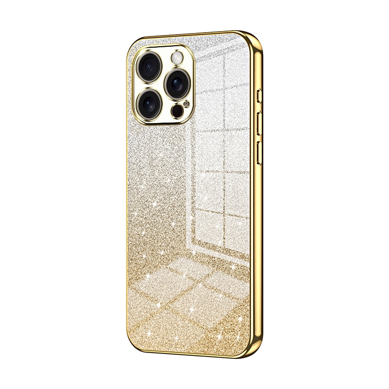 iPhone 16 Pro Max Luxurious Electroplated Gradient Glitter Powder Case - Enhanced Lens Protection