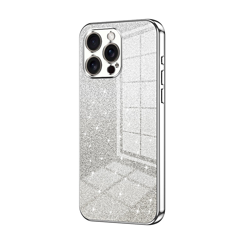 iPhone 16 Pro Max Luxurious Electroplated Gradient Glitter Powder Case - Enhanced Lens Protection
