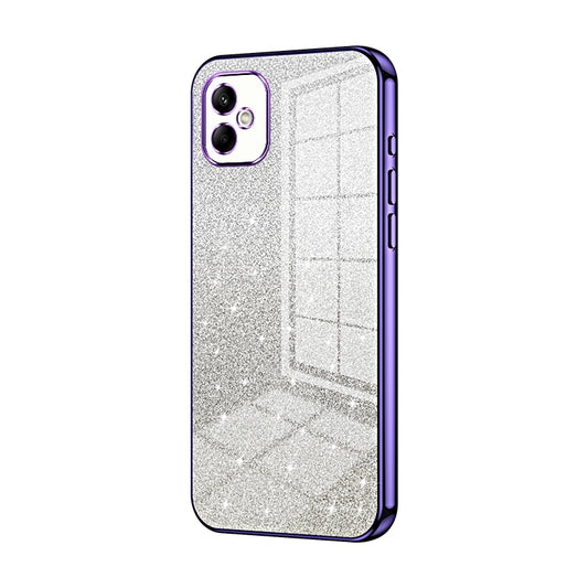 Samsung Galaxy A05 Luxurious Electroplated Gradient Glitter Powder Case - Enhanced Lens Protection