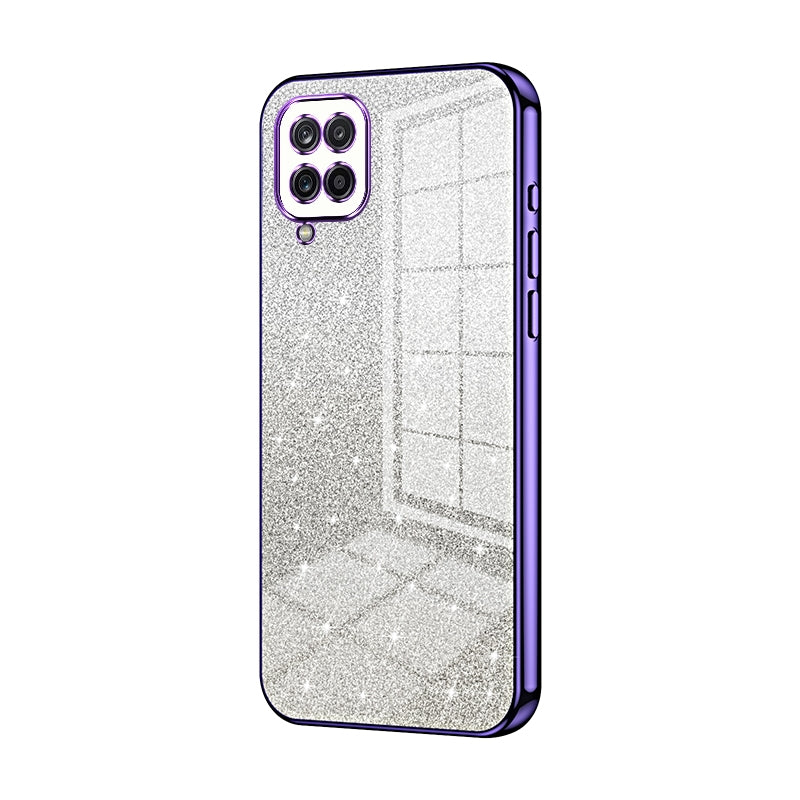 Samsung Galaxy A12 4G Luxurious Electroplated Gradient Glitter Powder Case - Enhanced Lens Protection