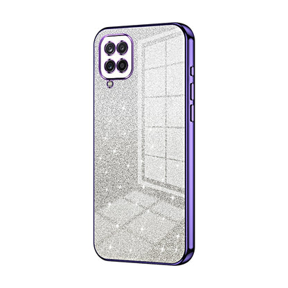 Samsung Galaxy A12 4G Luxurious Electroplated Gradient Glitter Powder Case - Enhanced Lens Protection