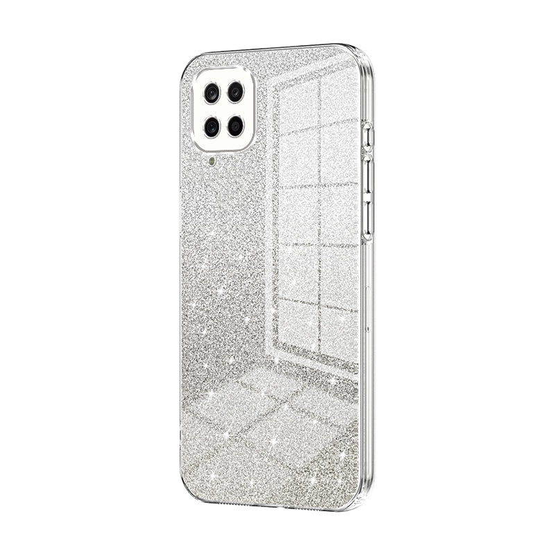 Samsung Galaxy A12 4G Luxurious Electroplated Gradient Glitter Powder Case - Enhanced Lens Protection