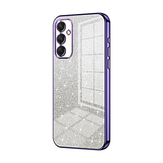 Samsung Galaxy A24 4G Luxurious Electroplated Gradient Glitter Powder Case - Enhanced Lens Protection