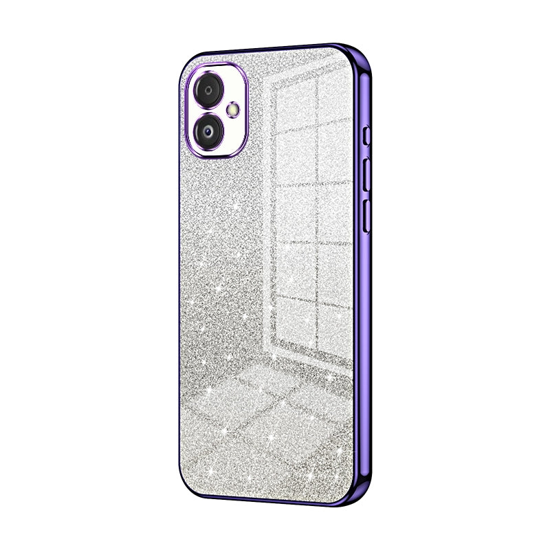 Samsung Galaxy F14 5G Luxurious Electroplated Gradient Glitter Powder Case - Enhanced Lens Protection