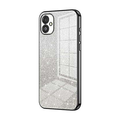 Samsung Galaxy F14 5G Luxurious Electroplated Gradient Glitter Powder Case - Enhanced Lens Protection