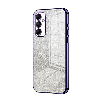 Samsung Galaxy M14 Luxurious Electroplated Gradient Glitter Powder Case - Enhanced Lens Protection