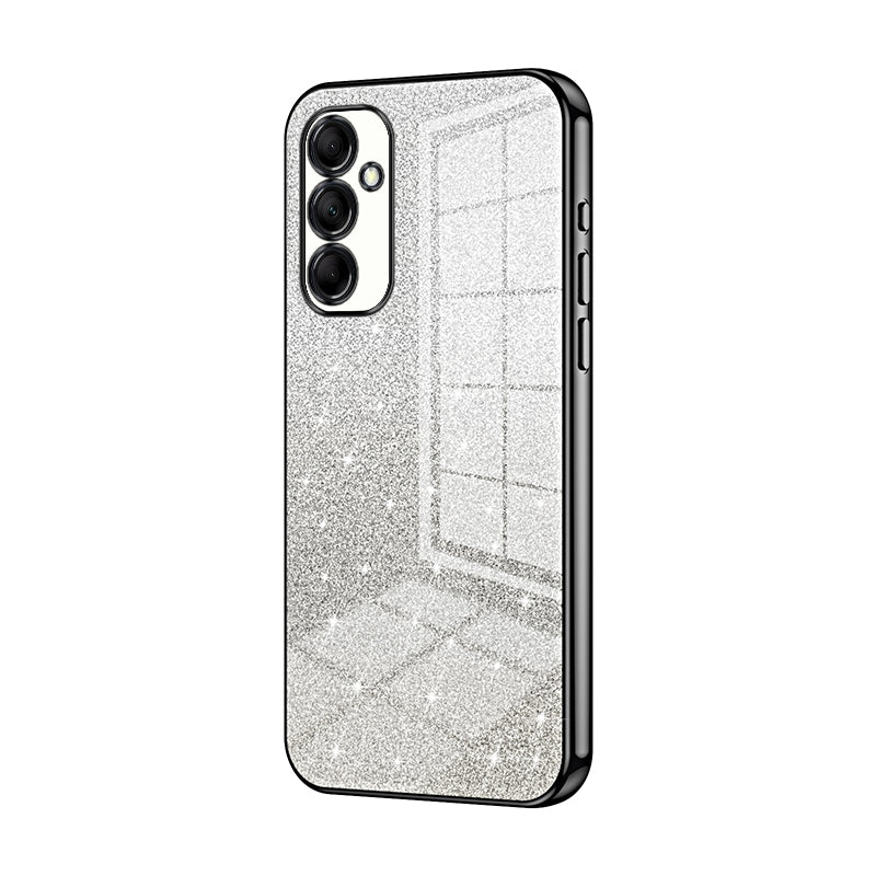 Samsung Galaxy M14 Luxurious Electroplated Gradient Glitter Powder Case - Enhanced Lens Protection