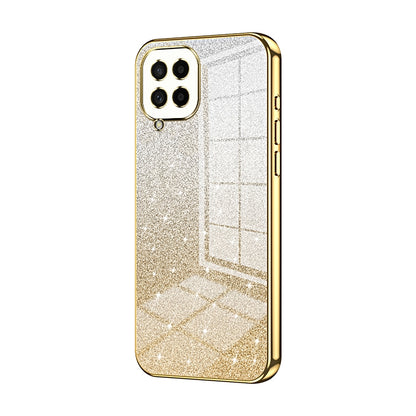 Samsung Galaxy M53 5G Luxurious Electroplated Gradient Glitter Powder Case - Enhanced Lens Protection