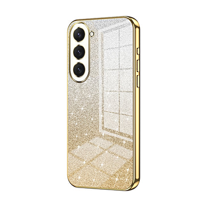 Samsung Galaxy S23 5G Luxurious Electroplated Gradient Glitter Powder Case - Enhanced Lens Protection