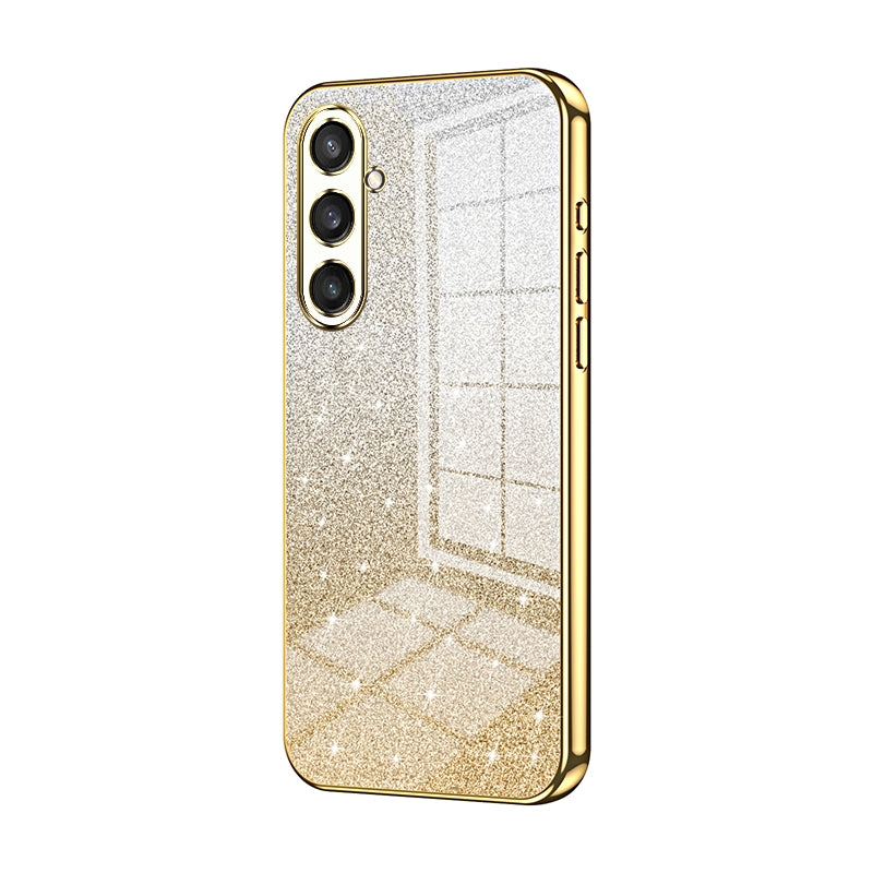 Samsung Galaxy S23 FE 5G Luxurious Electroplated Gradient Glitter Powder Case - Enhanced Lens Protection