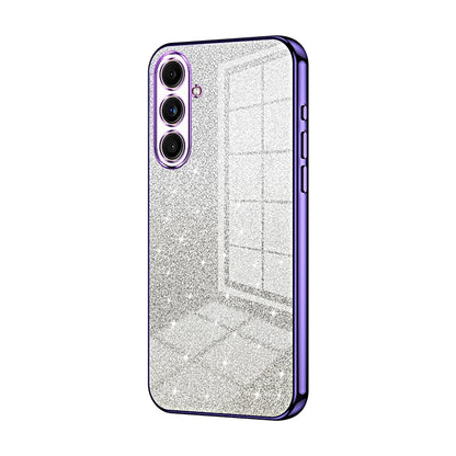 Samsung Galaxy C55 Luxurious Electroplated Gradient Glitter Powder Case - Enhanced Lens Protection