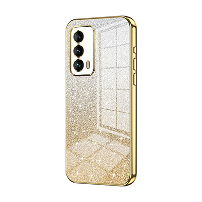 Meizu 18 Luxurious Electroplated Gradient Glitter Powder Case - Enhanced Lens Protection