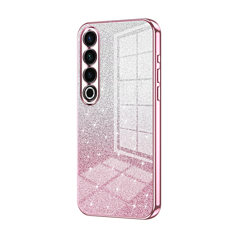 Meizu 20 Pro Luxurious Electroplated Gradient Glitter Powder Case - Enhanced Lens Protection