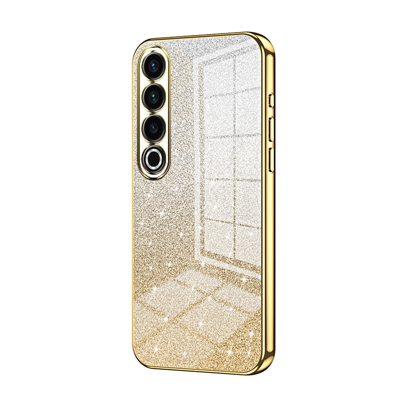 Meizu 20 Pro Luxurious Electroplated Gradient Glitter Powder Case - Enhanced Lens Protection