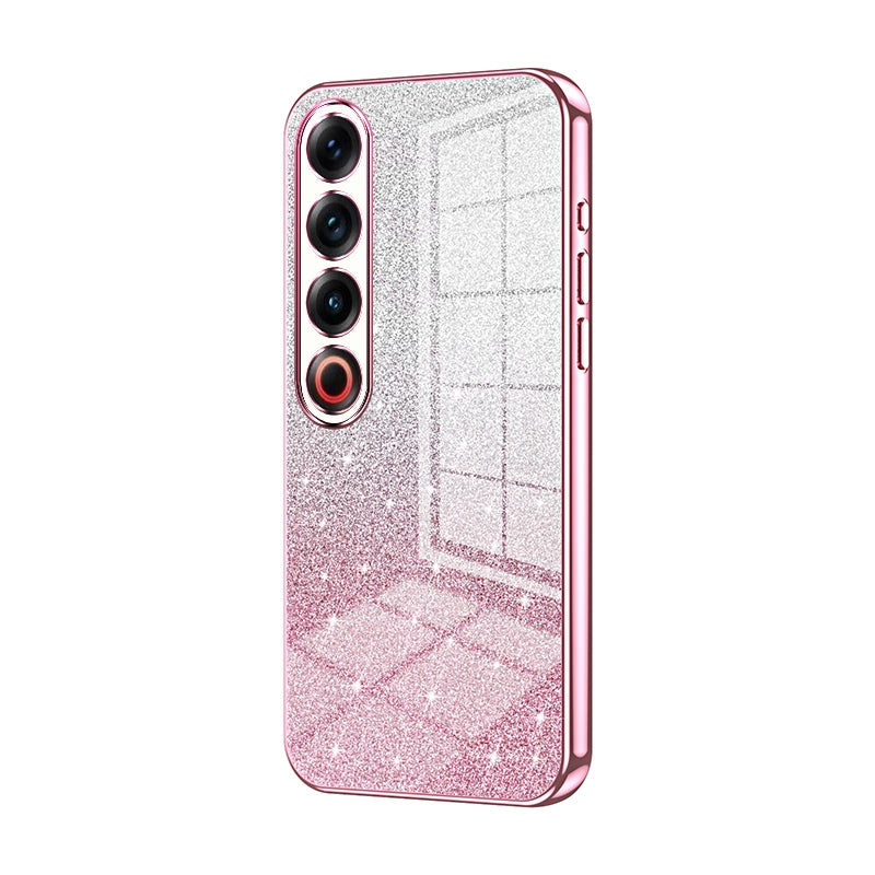 Meizu 21 Pro Luxurious Electroplated Gradient Glitter Powder Case - Enhanced Lens Protection
