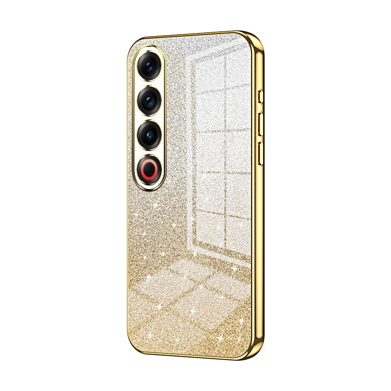 Meizu 21 Pro Luxurious Electroplated Gradient Glitter Powder Case - Enhanced Lens Protection