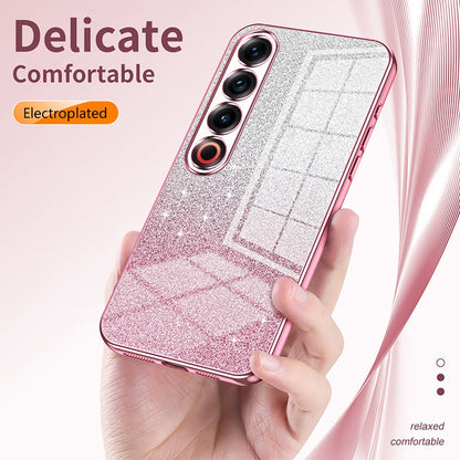 Meizu 20 Pro Luxurious Electroplated Gradient Glitter Powder Case - Enhanced Lens Protection